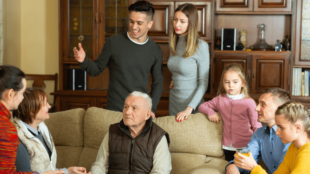 Family discussion around farm succession planning
